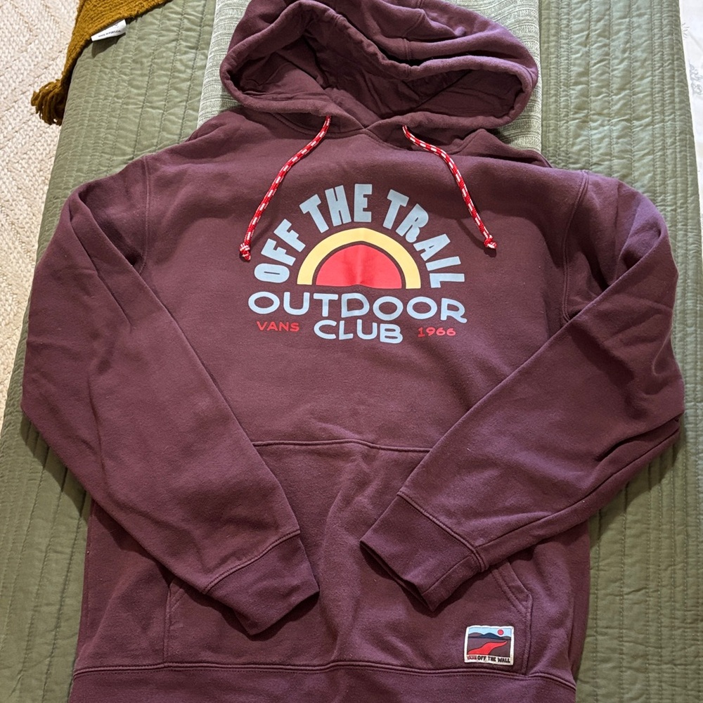Vans Men's Maroon Outdoor Club Hoodie